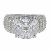 Sterling Silver Semi Mount Ring Setting Cushion CU 12X12mm Engagement - Syzjewelry